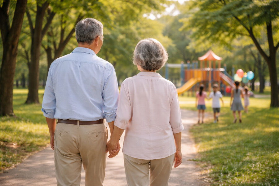 長者日常行走場景